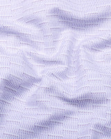 White With Purple Printed Premium Dobby Cotton Shirt