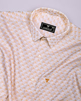 Wheat Cream Jacquard Texture Dobby Cotton Shirt