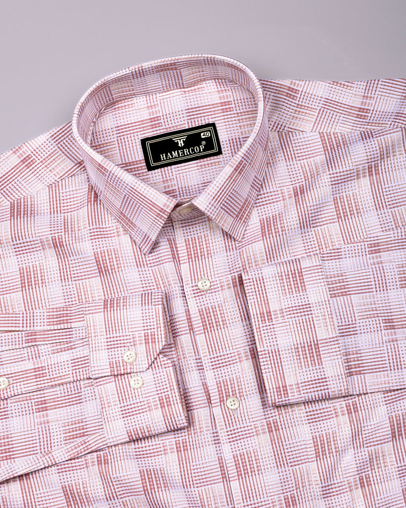 Classic Onion Pink Check Giza Cotton Shirt