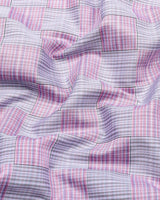 Ruddy Pink With Gray Check Premium Giza Shirt