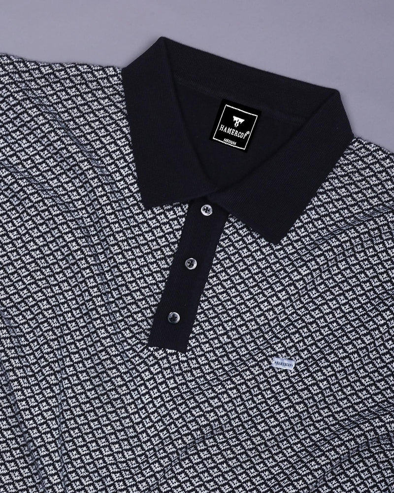 Formin Black Knitted Cotton Polo T-Shirt |Hamercop