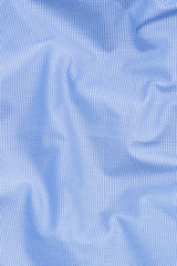 Powder blue with white mini micro check  cotton shirt