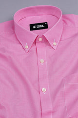 Taffy pink with white mini micro check  cotton shirt