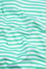Mint green with white oxford bengal stripe shirt