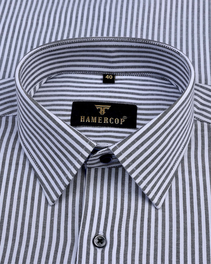 Pacific Black Bengal Stripe Oxford Cotton Shirt