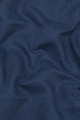 Peacock blue twill texture cotton shirt
