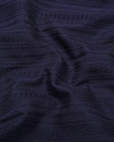 Zamora Black Self Stripe Dobby Cotton Shirt Style Kurta