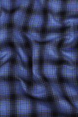 Spanish blue with black royal stewart tartan plaid check shirt