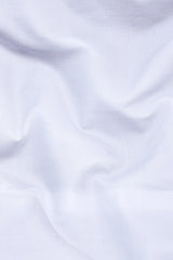 Pearl white jacquard cotton shirt