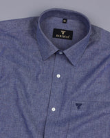 Magnesia Blue Oxford Cotton Solid Formal Shirt