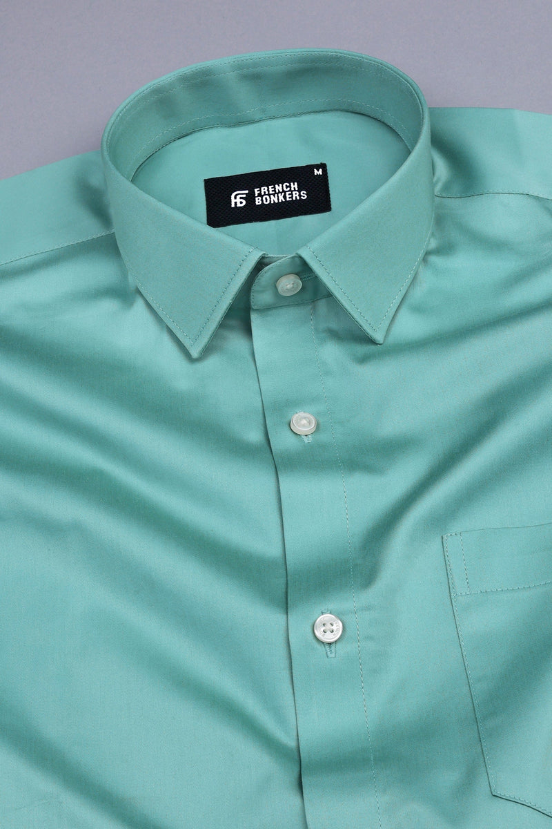 Emerald green cotton satin shirt Hamercop Emerald green cotton satin shirt Hamercop
