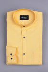 Titanium yellow dobby texture shirt