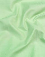 Hilton Pista Green Self Weft Stripe Dobby Cotton Solid Shirt