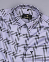 Topaz Gray With Black Twill Check Premium Dobby Shirt