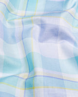 Colmar Blue With Aqua Twill Check Premium Cotton Shirt