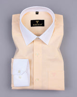 Dusty Yellow Oxford Cotton Designer Solid Formal Shirt