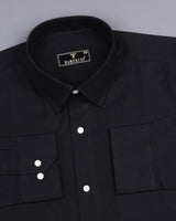 Asphalt Black Dobby Cotton Solid Shirt