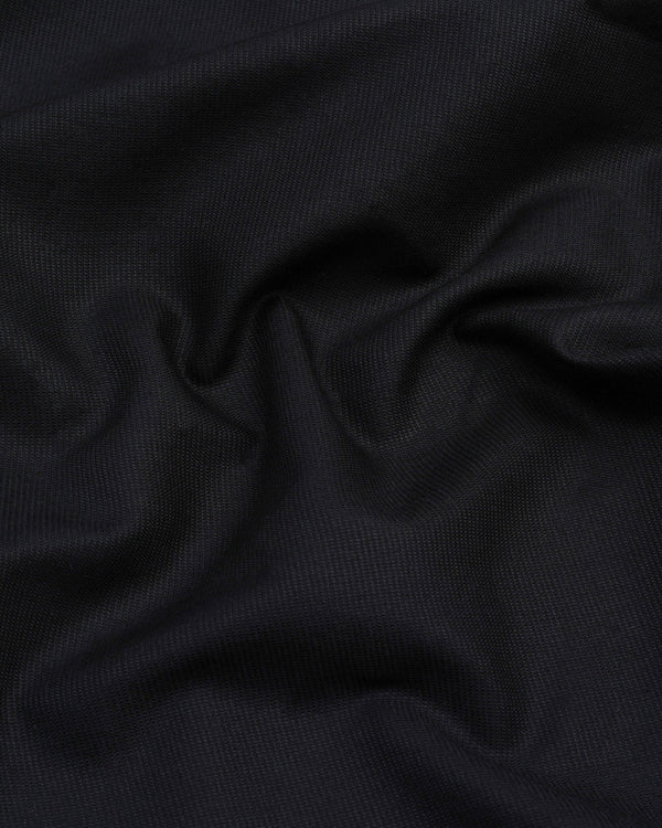 Asphalt Black Dobby Cotton Solid Shirt