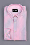 Pale pink with ash grey line  regency stripe shirt