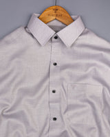 Lava Gray Dobby Solid Cotton Formal Shirt
