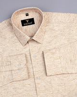 Cream Cloud Two Shaded Amsler Linen Cotton Shirt
