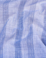 Kindle SkyBlue Weft Stripe Dobby Cotton Formal Shirt