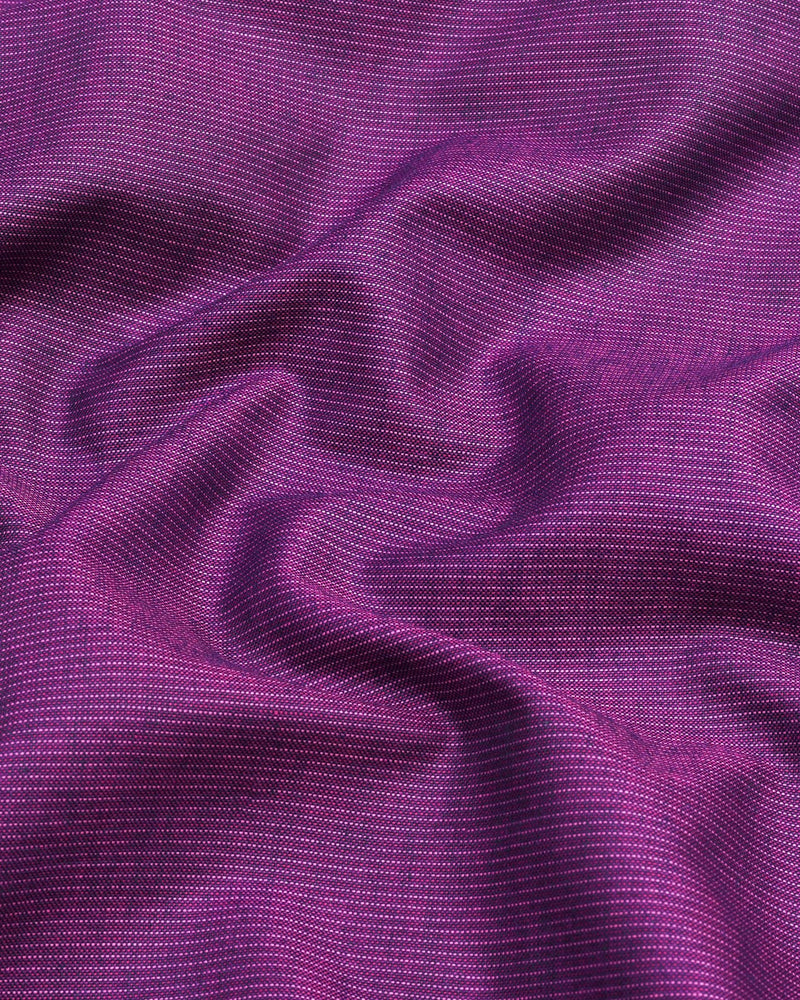 Brinjal Purple Small Pin Stripe Formal Cotton Shirt