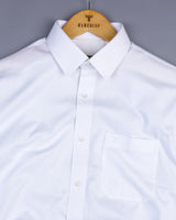 Salt White Solid Dobby Cotton Formal Shirt