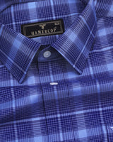 Queen Blue Twill Check Premium Cotton Formal Shirt
