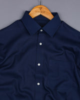 Dark Blue Python Laxurious Dobby Premium Cotton Shirt