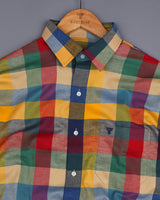 Mistral Rainbowcolored Sudoku Twill Check Cotton Shirt
