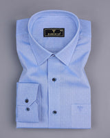 SkyBlue With Micro Diamond Shaped Dobby Cotton Formal Shirt