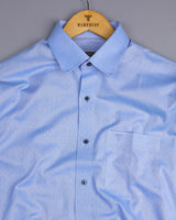 SkyBlue With Micro Diamond Shaped Dobby Cotton Formal Shirt