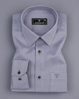 Fog Gray Beutiful Dobby Textured Formal Cotton Shirt