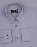 Fog Gray Beutiful Dobby Textured Formal Cotton Shirt