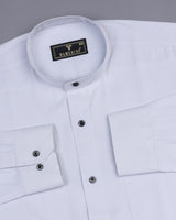 Gray Zoho Small Dobby Square Check Solid Cotton Shirt