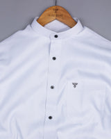 Gray Zoho Small Dobby Square Check Solid Cotton Shirt