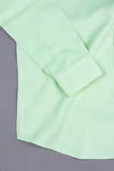 Pistachio green dobby texture shirt
