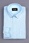 Sky cloud blue dobby texture shirt