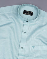 Pistachio Green Color Solid Dobby Cotton Shirt