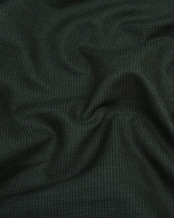 Cobra Green Dot Printed Solid Cotton Formal Shirt
