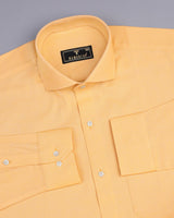 Mellow Yellow Biscuit Solid Oxford Cotton Shirt