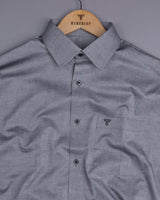 Smoke Gray Oxford Chambray Cotton Solid Formal Shirt