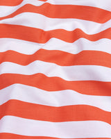 Capital Orange And White Broad Stripe Designer Cotton Shirt
