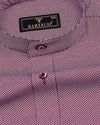 Capricorn Maroon With White Printed Cotton Shirt