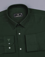 Seaweed Green Dobby Texture Solid Cotton Shirt