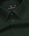 Seaweed Green Dobby Texture Solid Cotton Shirt