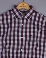 Syrup Brown Yarn Dye Checked Formal Cotton Shirt