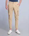 Sandstone Khaki Stretch Cotton Cargo