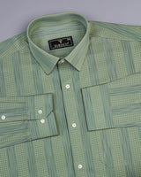 Delux Green With Yellow Box Stripe Premium Gizza Shirt